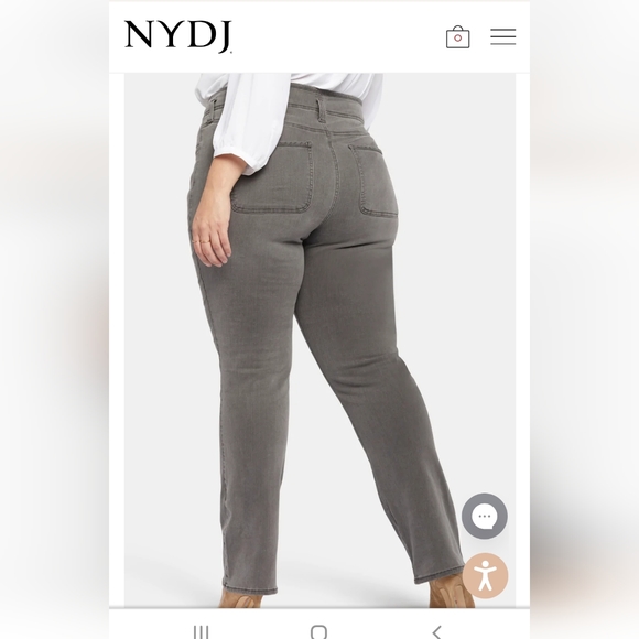 CHICOS NYDJ WOMENS JEANS SIZE 14  STRAIGHT LIFT X TUCK TECHNOLOGY MAKE AN OFFER! - Picture 15 of 16